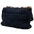 Chanel Blu Grande Flap in Tweed Chevron con Paillettes 19 Blu scuro - vista 2