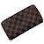 Billetera redonda Zippy Damier Ebene Louis Vuitton Castaño