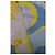 Dior foulard in seta blu e giallo - vista 4
