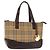 Bolsa Tote em lona e couro com estampa Nova Check da Burberry Bege