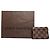 Tarjetero de cuero Damier Monogram vintage Louis Vuitton marrón Castaño