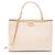 Gabrielle Chanel Calfskin Coco Luxe Large Shopping Tote Brown Beige