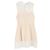 Vestido Mini de Punto Sandro Rita en Algodón Crema Blanco Crudo