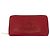 Portafoglio in pelle rossa Chanel con hardware dorato Rosso