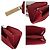Portafoglio in pelle rossa Chanel con hardware dorato Rosso - vista 7