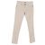 Jeans rectos de tiro medio en algodón beige de Bottega Veneta