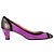 Zapatos de tacón de punta redonda Marc Jacobs en terciopelo morado Púrpura