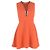 Sandro Mini Kleid mit Tiefem Ausschnitt aus Orange Polyester