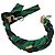 Borsa in pelle di vitello di seta Fendi You Strap verde e nero - vista 7