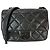 Borsa a tracolla mini quadrata Incognito in caviar trapuntato nero di Chanel