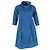 Abito in cotone blu navy con colletto alto e maniche 3/4 di Jil Sander, lunghezza al ginocchio