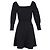 Vestido Mini Smock Sandro Ornela em Viscose Preta Preto