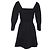 Vestido Mini Smock Sandro Ornela em Viscose Preta Preto - vista 3
