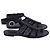 Khaite Perth Flat Sandals in Black Lambskin Leather