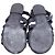 Khaite Perth Flat Sandals in Black Lambskin Leather - view 8