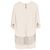 Stella Mc Cartney Vestido Mini con Flecos Efecto Capa Krista de Stella McCartney en Viscosa Blanca Blanco Crudo - vista 2