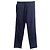 Pantaloni dritti con coulisse Dries Van Noten in lino blu navy
