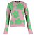 Jil Sander Flower Knit Pullover aus rosa Wolle mit Rundhalsausschnitt Pink