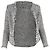 Blazer abierto de tweed Iro Azure en algodón negro y blanco