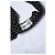 Sciarpa in seta nera a pois Saint Laurent Nero Bianco - vista 2