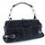 Borsa a mano Chanel Vintage CC con cintura laterale in velluto goffrato a quadri media Nero - vista 2
