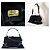 Borsa a mano Chanel Vintage CC con cintura laterale in velluto goffrato a quadri media Nero - vista 4