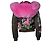 Philipp Plein, bomber con cappuccio e ricamo floreale Rosa Verde - vista 2