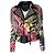 Florale Leder-Bikerjacke Philipp Plein Mehrfarben - Ansicht 2