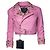 Philipp Plein, Pink Disney cropped Lederbikerjacke