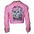 Philipp Plein, Pink Disney cropped Lederbikerjacke - Ansicht 2