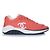 Chanel, sneakers basse in lycra rosa con logo CC 19P Nero Bianco - vista 4