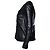 Chanel, schwarze geraffte Jacke mit 4 Taschen aus Leder - Ansicht 4