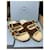 Sandali slide Prada in suede marrone e shearling - vista 11