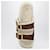 Sandali slide Prada in suede marrone e shearling - vista 2