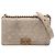 Bolso Boy Flap Chanel de ante acolchado desgastado - Tamaño mediano antiguo Beige