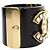 Bracciale largo in cristallo e perle CC 14B iconico di Chanel GHW Nero Bianco Gold hardware - vista 4