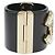 Bracciale largo in cristallo e perle CC 14B iconico di Chanel GHW Nero Bianco Gold hardware - vista 5