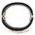 Bracciale largo in cristallo e perle CC 14B iconico di Chanel GHW Nero Bianco Gold hardware - vista 8