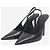 Brunello Cucinelli Schwarze Leder-Pumps mit spitzem Absatz - Größe EU 38 (UK 5) - Ansicht 2