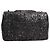 Chanel Borsa Classic Single Flap nera 2011 decorata con paillettes jumbo Nero - vista 4