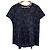 Top de manga corta con corte Christian Dior Negro Azul Azul marino