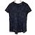 Top de manga corta con corte Christian Dior Negro Azul Azul marino - vista 3