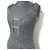 Autre Marque FURFUR Glänzendes Strick-Camisole-Kleid Schwarz Silber - Ansicht 4