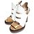 Fendi Leder Lackleder High Heel Sandalen Braun Weiß