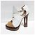 Fendi Leder Lackleder High Heel Sandalen Braun Weiß - Ansicht 2