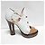 Fendi Leder Lackleder High Heel Sandalen Braun Weiß - Ansicht 3