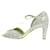 Autre Marque Silver sequin peep-toe heels - size EU 40 Silvery Leather  ref.2583521