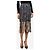 Msgm Falda midi de tweed negro con flecos - talla UK 8