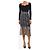 Msgm Falda midi de tweed negro con flecos - talla UK 8 - vista 2