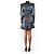 Isabel Marant Navy Melyo Jacquard-Lame Mini-Kleid - Größe UK 6 Marineblau - Ansicht 2